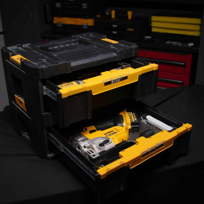 How to organise DeWalt TSTAK / Stanley Fatmax Pro-Stack Drawers - Shadow Foam