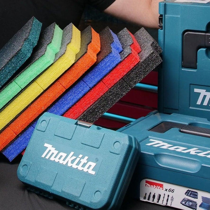 The range of makita makpak organiser colours