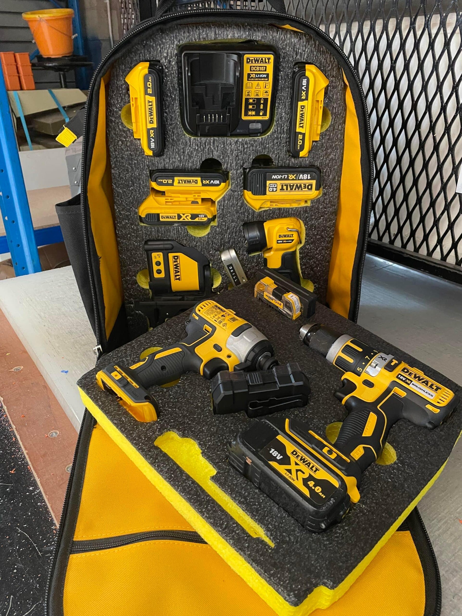 Organising a DeWalt ToughSystem Backpack - Shadow Foam