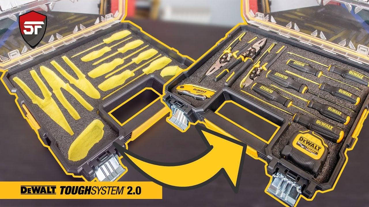dewalt hand tools organised perfectly in Shadow Foam