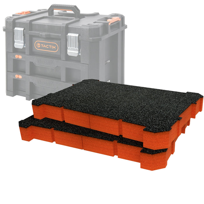 Tactix 2 Drawer Tool Chest Top Box Foam Inserts