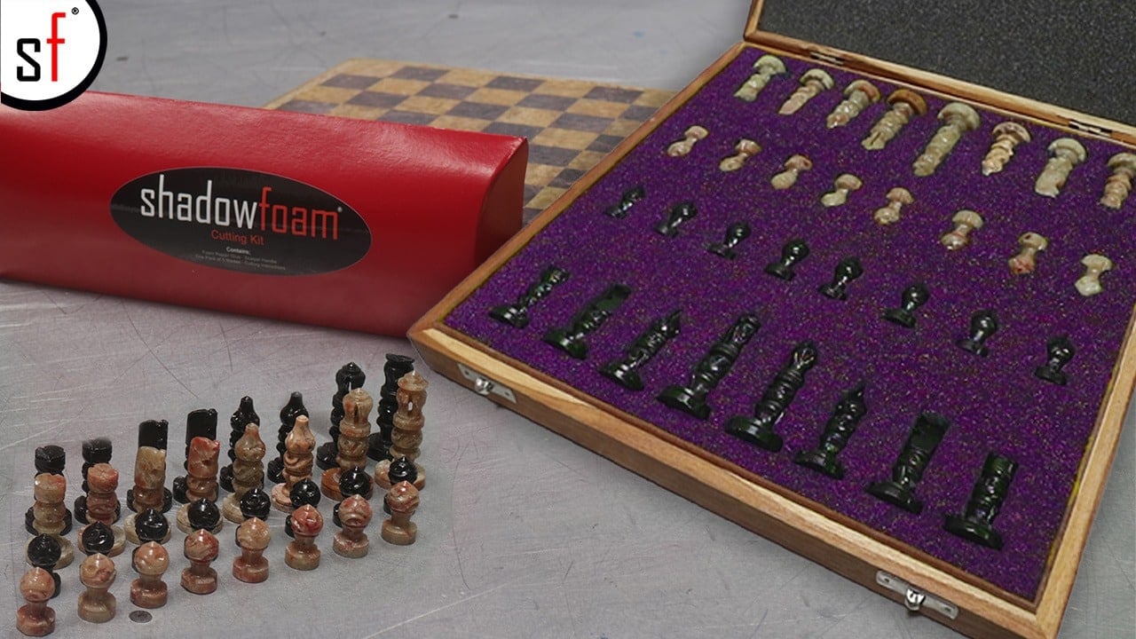 Chesspieces in Purple Foam