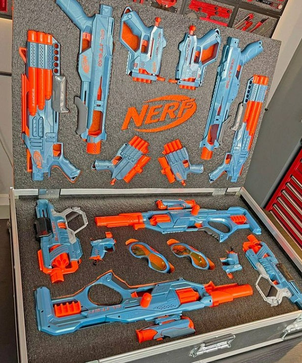 home organisation for anyone - Nerf stored tidily