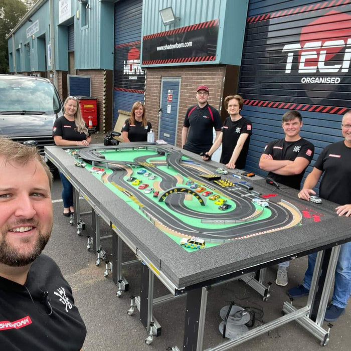 Epic portable Scalextric track layout! - Shadow Foam