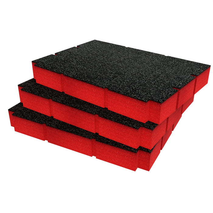 Bunker Load-Up Stacking Three Drawer Toolbox Foam Inserts