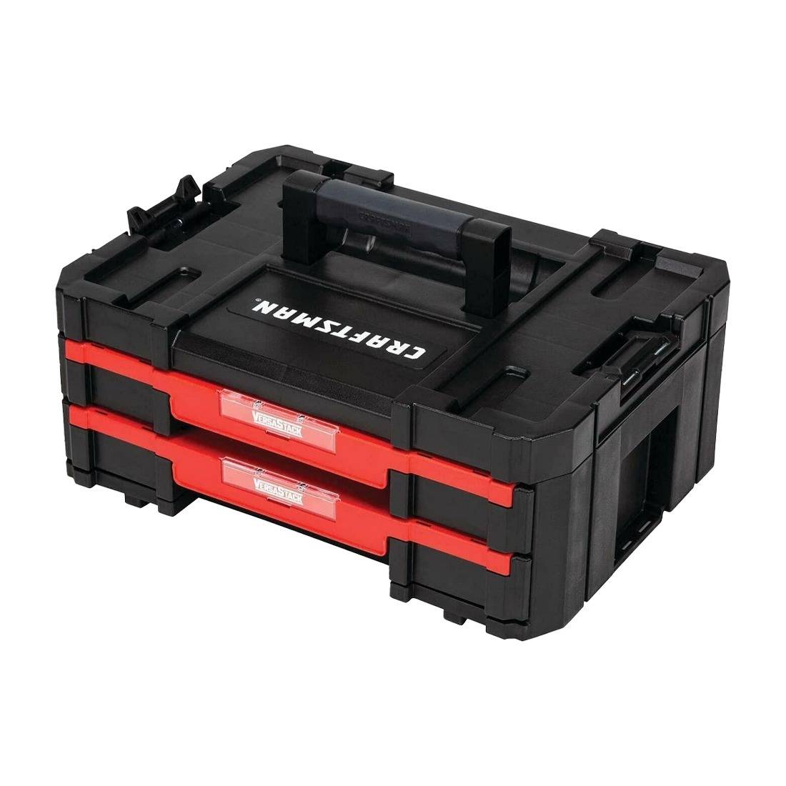 Craftsman VERSASTACK™ 17-inch Shallow 2-drawer Plastic Tool Box Organizer (CMST17804)