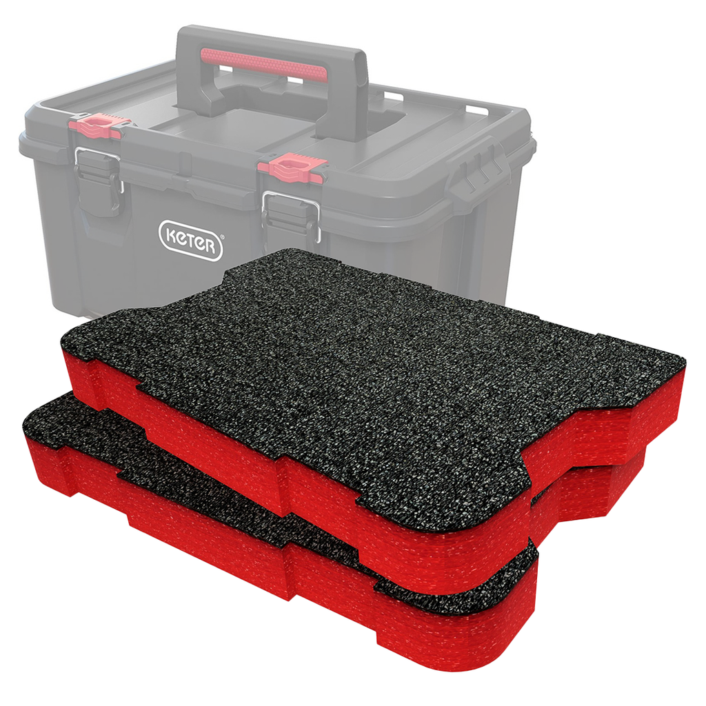 Keter Stack'N'Roll Toolbox Inserti in Schiuma