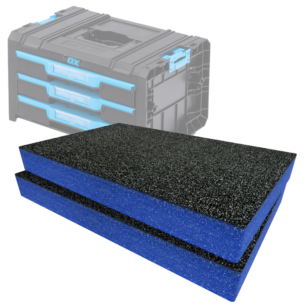 OX TOOLTREK Trade 3 Drawer Tool Box Foam Inserts