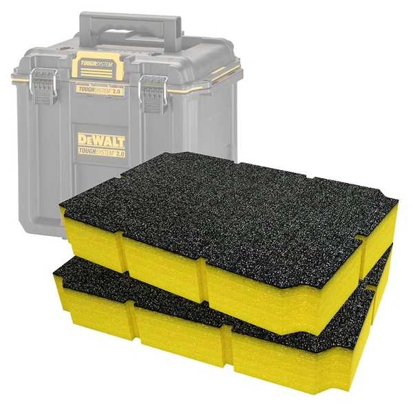 DeWalt ToughSystem 2.0 Tiefe Halbe Werkzeugkiste Schaumstoffeinsätze