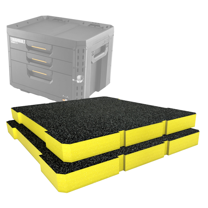 Toughbuilt StackTech 3 Drawer Locking Tool Box Foam Inserts
