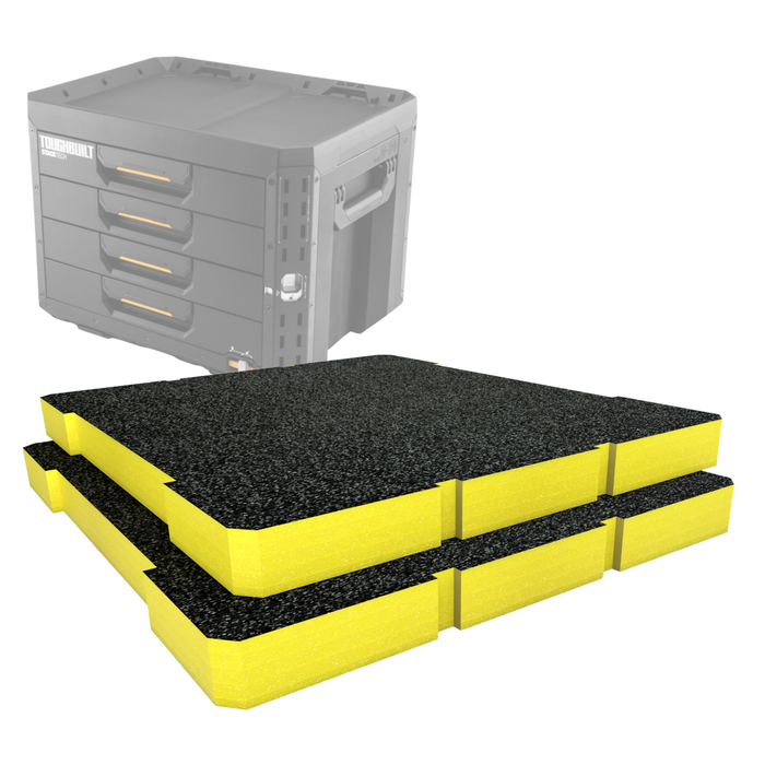 Toughbuilt StackTech 4 Drawer Locking Tool Box Foam Inserts