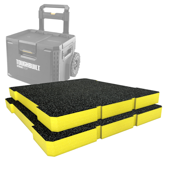 Toughbuilt StackTech Rolling Single Drawer Locking Tool Box Foam Inserts