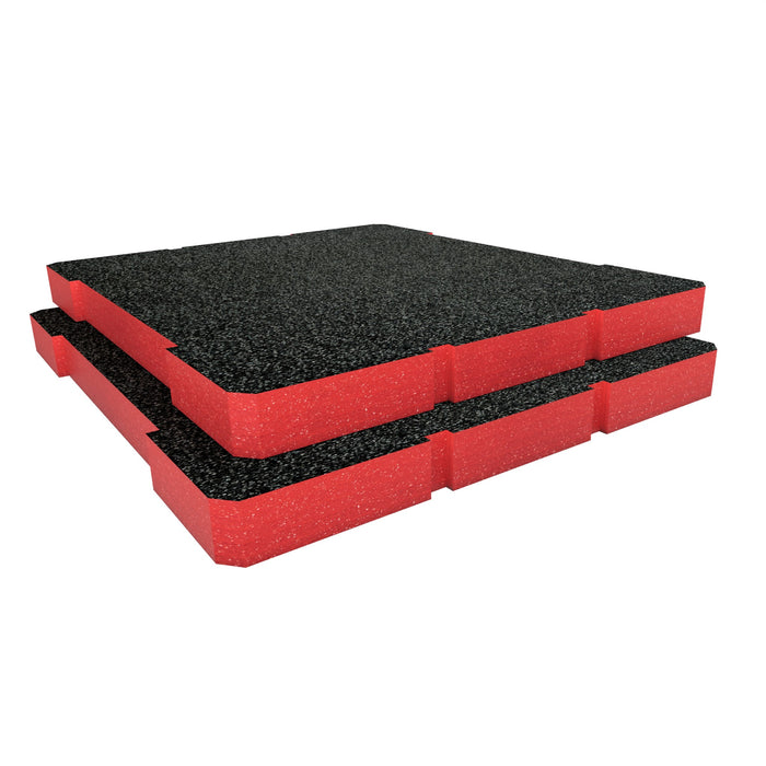 Toughbuilt StackTech Rolling 3 Drawer Locking Tool Box Foam Inserts