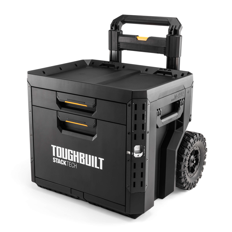 Toughbuilt Rolling Stacktech 2 Drawer Locking Toolbox (TB-B1-D-R92)