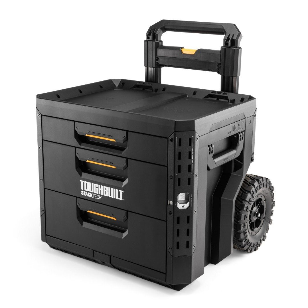 Toughbuilt Rolling Stacktech 3 Drawer Locking Toolbox (TB-B1-D-R93)