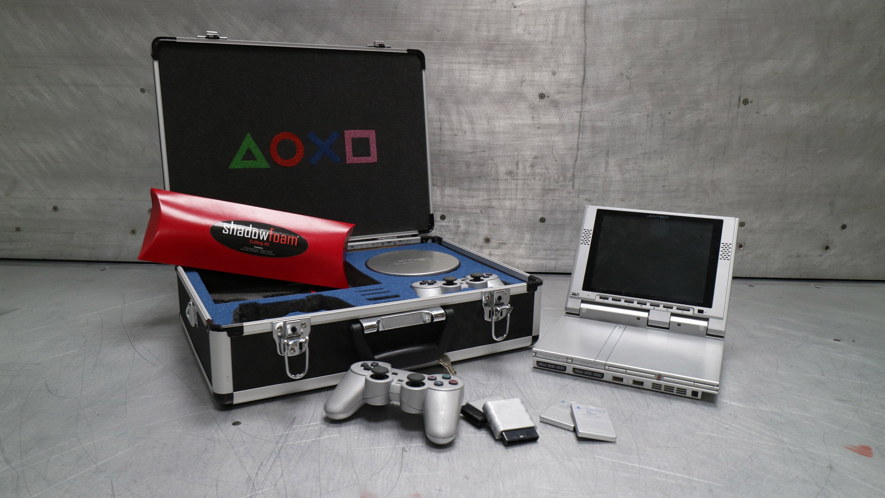 playstation box with screen